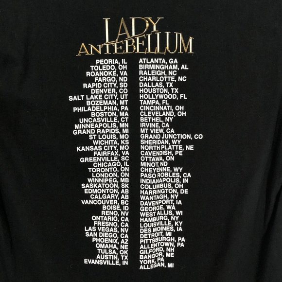 Lady Antebellum Mens Shirt XL Black Short Sleeve Concert Tee Band Tour Music - Picture 4 of 16